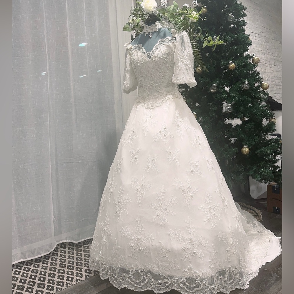 vtg wedding gown process dress 1980s